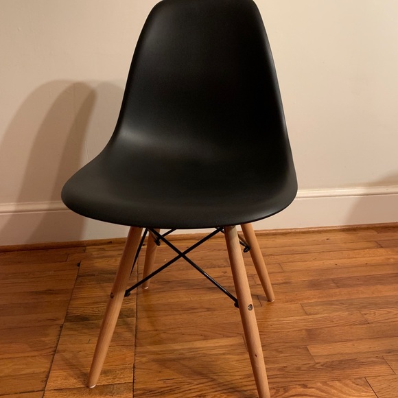 Pemberly Row Arm Bucket Seat Office Chair in Black - Walmart.com Black Bucket Desk Chair